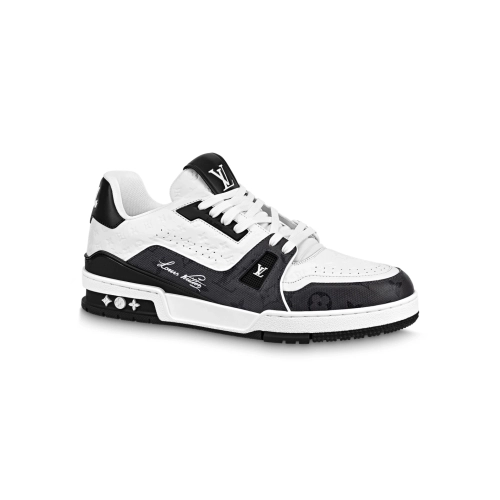 LOUIS VUITTON LV TRAINER No.54 BLACK WHITE,Louis Vuitton Trainer,LOUIS VUITTON Reps Sneakers,Other Brand Reps Sneakers