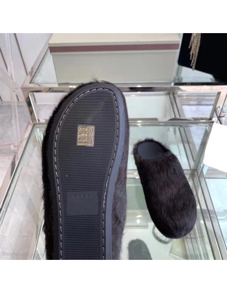MARNI Fussbett Sabot CalfHair Backless Loafers,Other Reps Sneakers,Other Brand Reps Sneakers