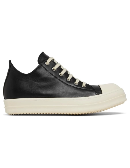 Rick Owens Strobe Leather Low Black Milk,RICK OWENS,Other Brand Reps Sneakers
