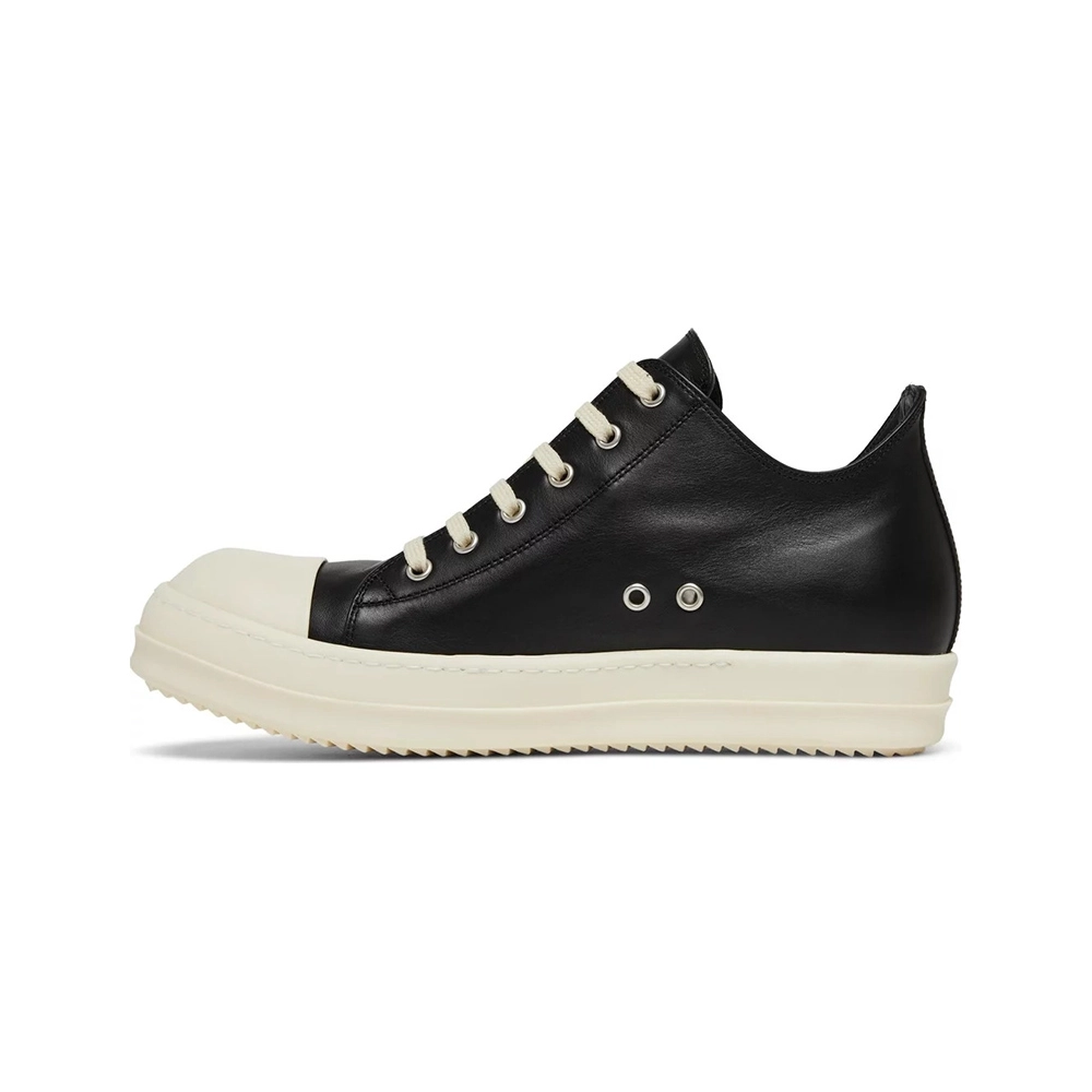 Rick Owens Strobe Leather Low Black Milk,RICK OWENS,Other Brand Reps Sneakers