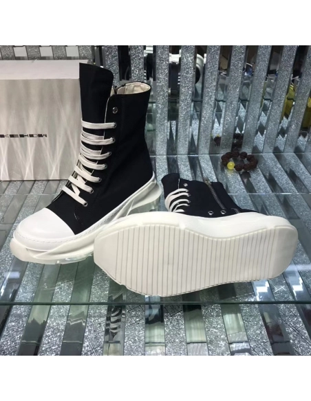 Rick Owens Abstract High Top Black Milk,RICK OWENS,Other Brand Reps Sneakers