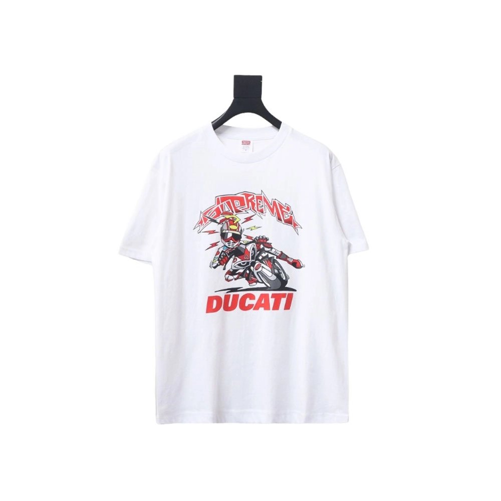 Supreme Ducati co-branded printed short-sleeved T-shirt TSK3,All order with free shipping Cheap Supreme with free shipping