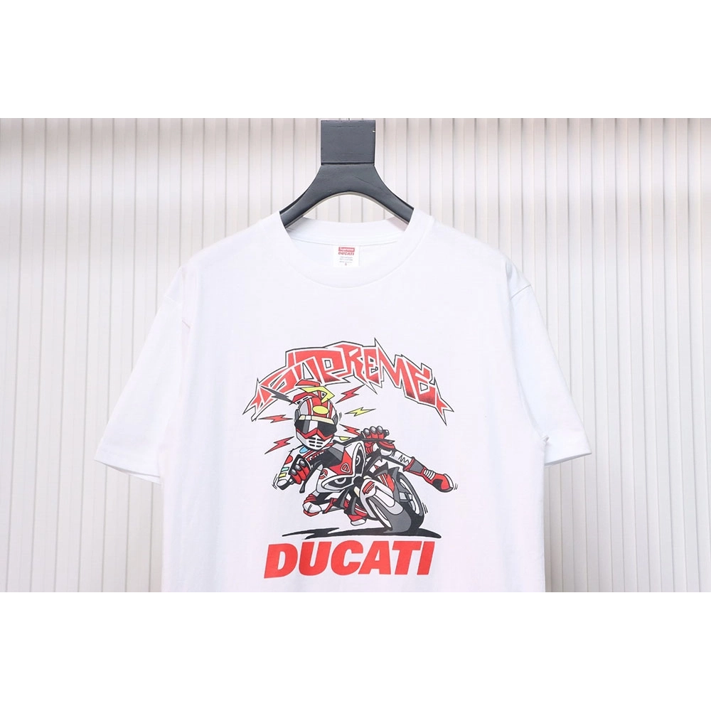 Supreme Ducati co-branded printed short-sleeved T-shirt TSK3,All order with free shipping Cheap Supreme with free shipping
