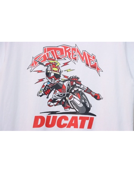 Supreme Ducati co-branded printed short-sleeved T-shirt TSK3,All order with free shipping Cheap Supreme with free shipping