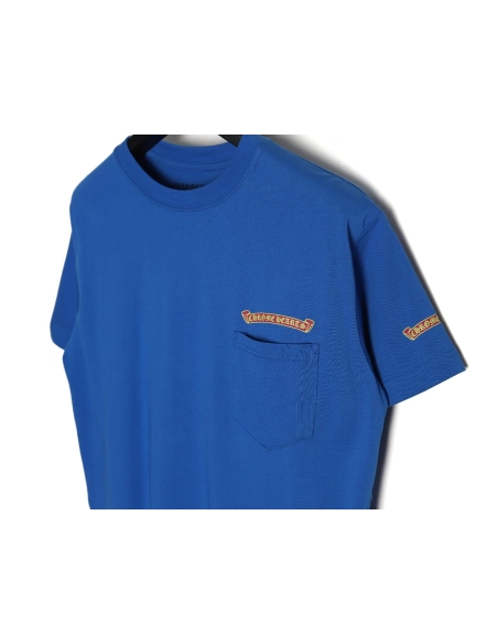 Chrome Hearts scroll banner dopamine color pocket T-shirt,All order with free shipping Chrome Hearts with free shipping