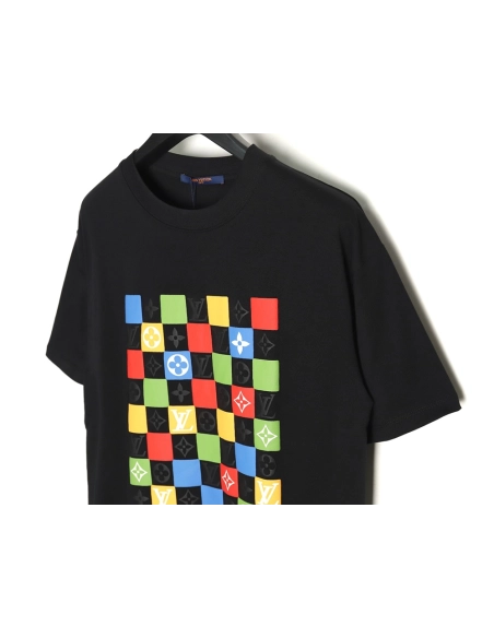 Reps Louis Vuitton Checkerboard Color Short Sleeve T-Shirt TSK1,All order with free shipping Reps Louis Vuitton