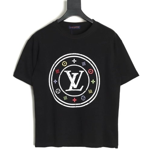 Reps Louis Vuitton circle monogram short-sleeved T-shirt TSK1,All order with free shipping Reps Louis Vuitton