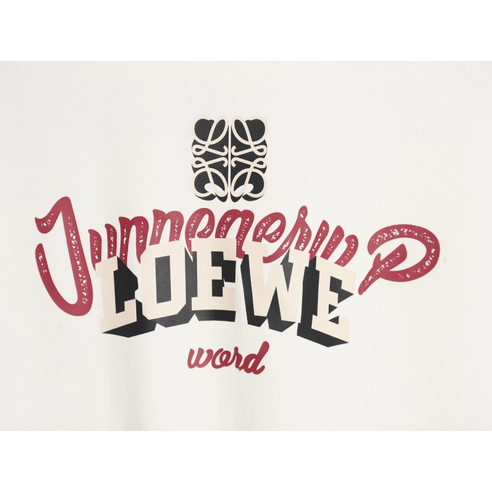 Loewe Overlapping Lettering Short Sleeve T-Shirt,All order with free shipping Loewe