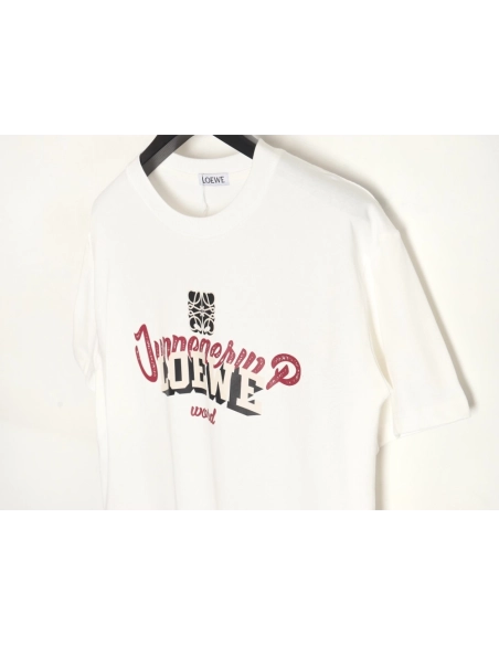 Loewe Overlapping Lettering Short Sleeve T-Shirt,All order with free shipping Loewe