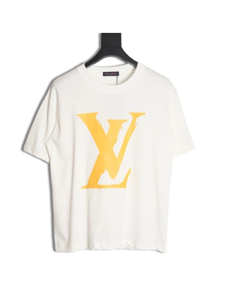 Reps Louis Vuitton short-sleeved T-shirt with large logo,All order with free shipping Reps Louis Vuitton