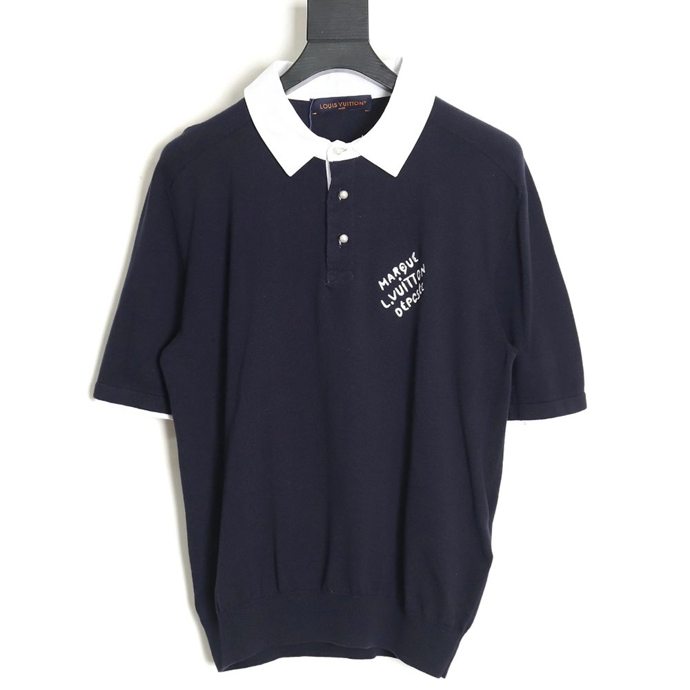 Reps Louis Vuitton Colorblock Signature Polo Short Sleeve T-Shirt,All order with free shipping Reps Louis Vuitton