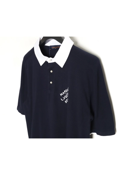 Reps Louis Vuitton Colorblock Signature Polo Short Sleeve T-Shirt,All order with free shipping Reps Louis Vuitton