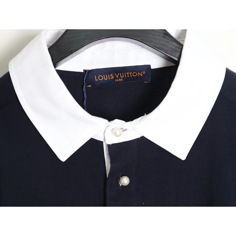 Reps Louis Vuitton Colorblock Signature Polo Short Sleeve T-Shirt,All order with free shipping Reps Louis Vuitton