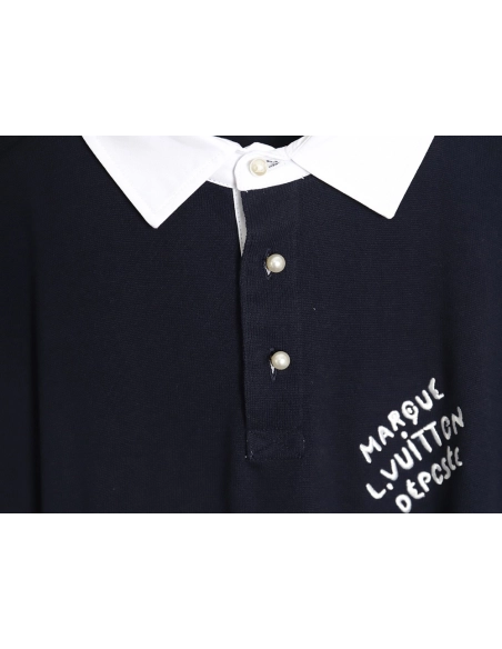 Reps Louis Vuitton Colorblock Signature Polo Short Sleeve T-Shirt,All order with free shipping Reps Louis Vuitton