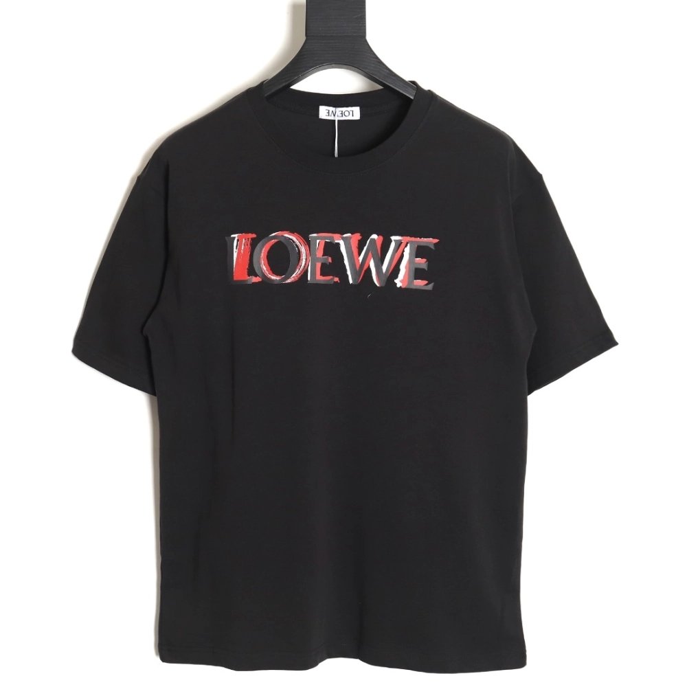 Loewe 24SS painted letter short-sleeved T-shirt,All order with free shipping Loewe
