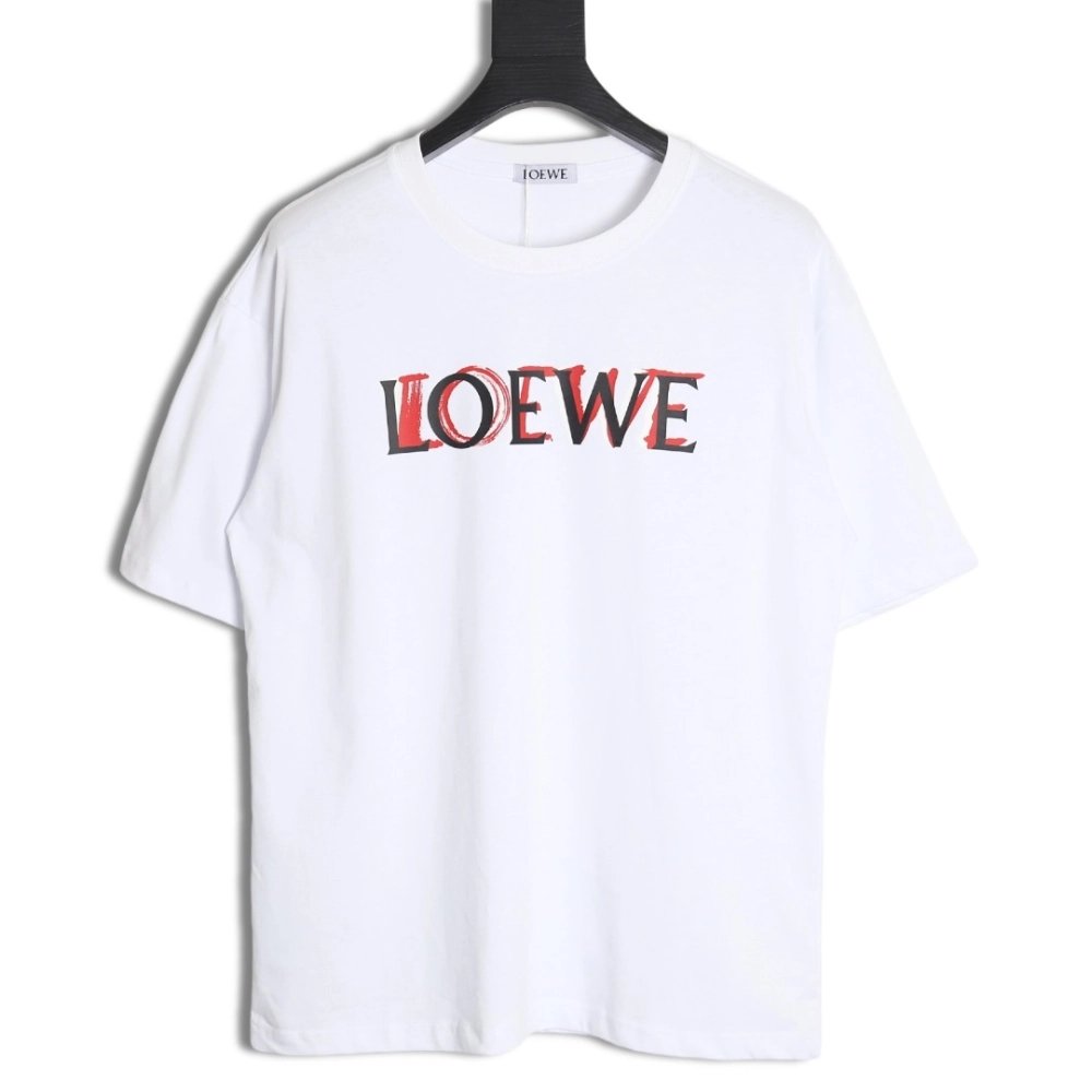 Loewe 24SS painted letter short-sleeved T-shirt,All order with free shipping Loewe