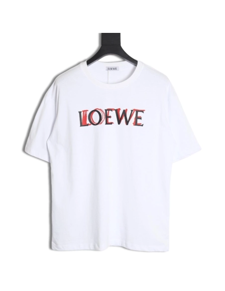 Loewe 24SS painted letter short-sleeved T-shirt,All order with free shipping Loewe