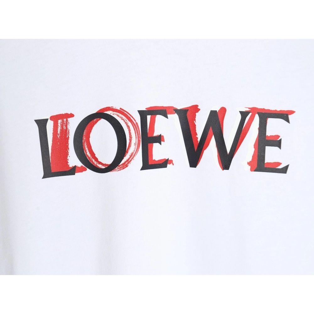 Loewe 24SS painted letter short-sleeved T-shirt,All order with free shipping Loewe
