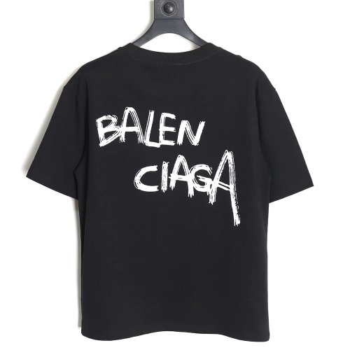 Balenciaga 24SS misplaced letter print short-sleeved T-shirt TSK1,All order with free shipping Balenciaga
