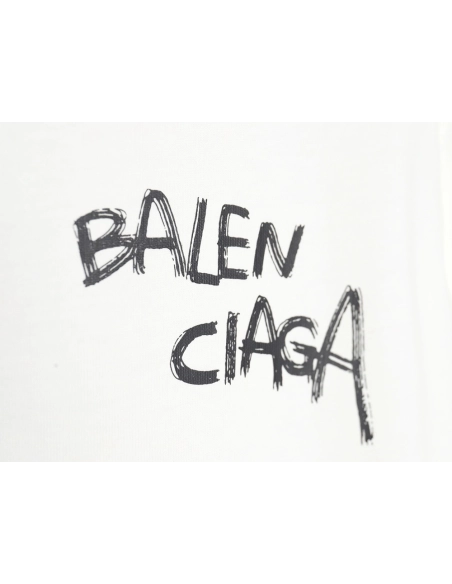 Balenciaga 24SS misplaced letter print short-sleeved T-shirt,All order with free shipping Balenciaga