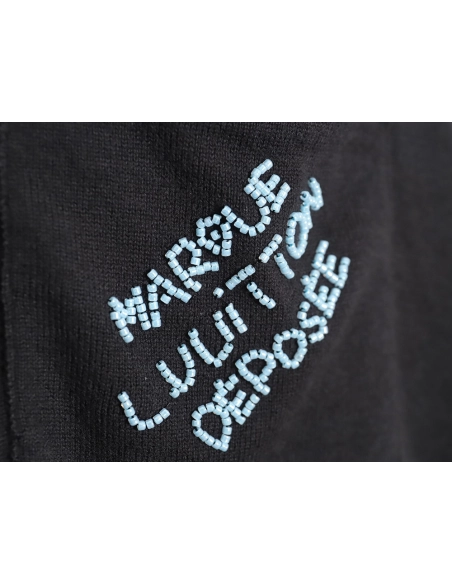 Reps Louis Vuitton 24SS Pocket Beaded Knit Short Sleeve T-Shirt,All order with free shipping Reps Louis Vuitton