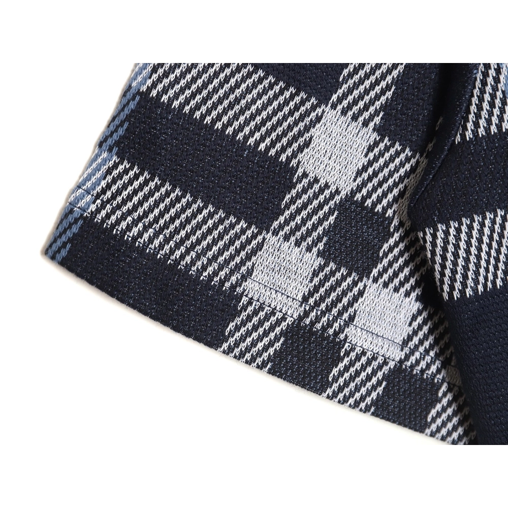 Burberry 24ss check knitted short-sleeved T-shirt TSK2,All order with free shipping Burberry