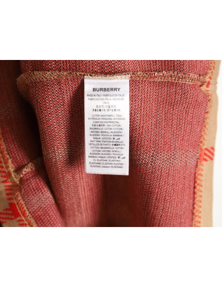 Burberry 24ss check knitted short-sleeved T-shirt TSK1,All order with free shipping Burberry