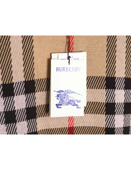 Burberry 24ss check knitted short-sleeved T-shirt TSK1,All order with free shipping Burberry