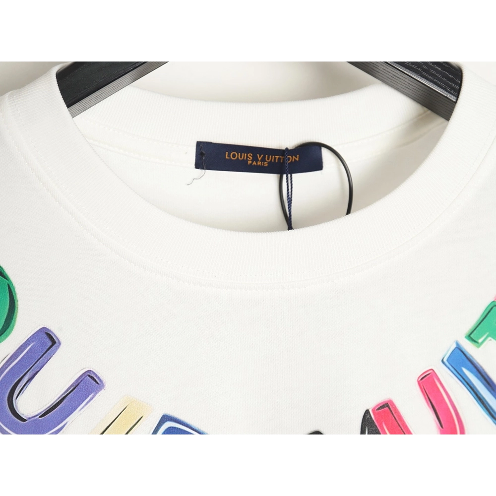 Reps Louis Vuitton Colorful Necklace Pendant Short Sleeve T-Shirt TSK1,All order with free shipping Reps Louis Vuitton