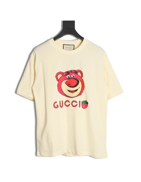 Reps Gucci Strawberry Bear Short Sleeve T-Shirt TSK1,All order with free shipping Reps Gucci
