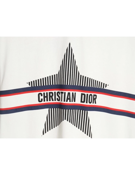 Dior classic vertical striped five-star short-sleeved T-shirt TSK1,All order with free shipping Dior
