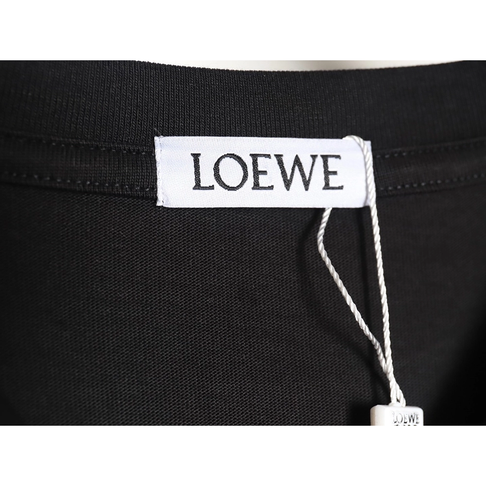 Loewe 24SS contrast color four-leaf clover short-sleeved T-shirt TSK2,All order with free shipping Loewe