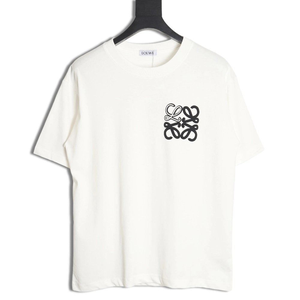 Loewe 24SS contrast color four-leaf clover short-sleeved T-shirt TSK1,All order with free shipping Loewe
