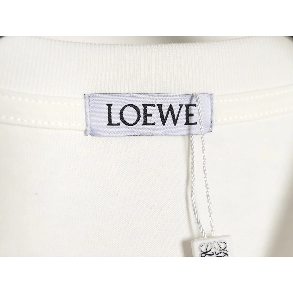 Loewe 24SS contrast color four-leaf clover short-sleeved T-shirt TSK1,All order with free shipping Loewe
