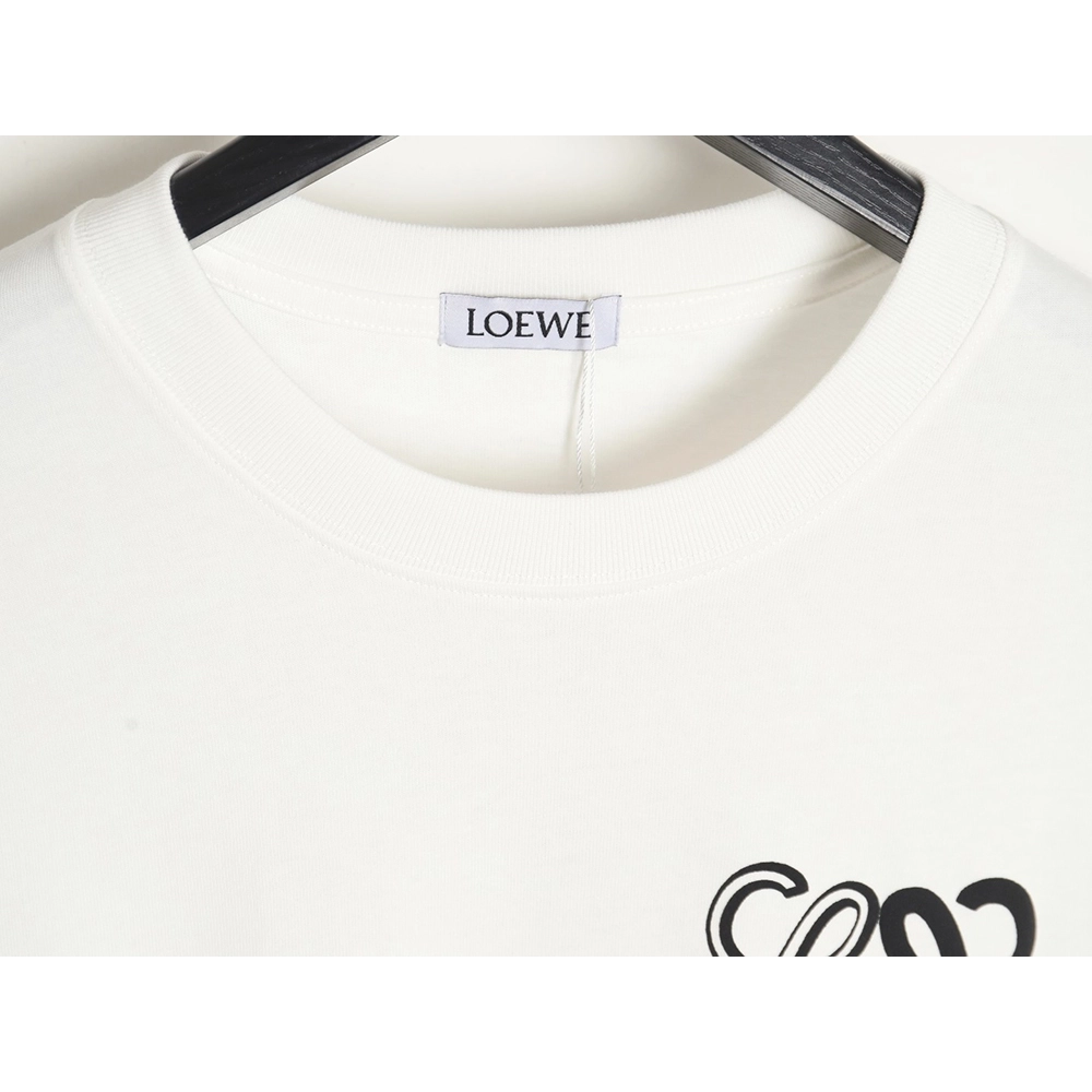 Loewe 24SS contrast color four-leaf clover short-sleeved T-shirt TSK1,All order with free shipping Loewe