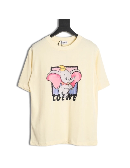 Loewe Yellow Hat Dumbo Short Sleeve T-Shirt,All order with free shipping Loewe