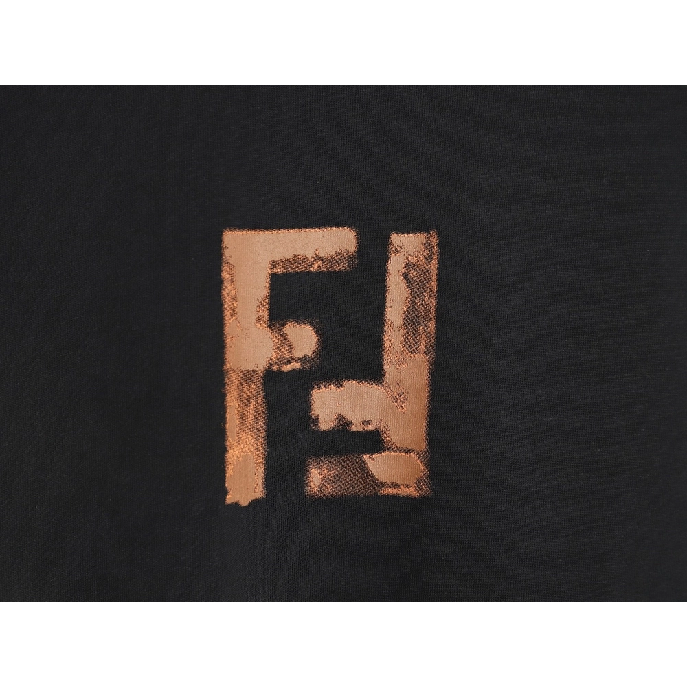Fendi 24ss double F letter hand-painted gradient short-sleeved T-shirt_TSK1,All order with free shipping Fendi
