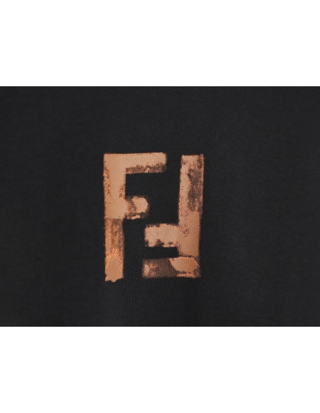 Fendi 24ss double F letter hand-painted gradient short-sleeved T-shirt_TSK1,All order with free shipping Fendi