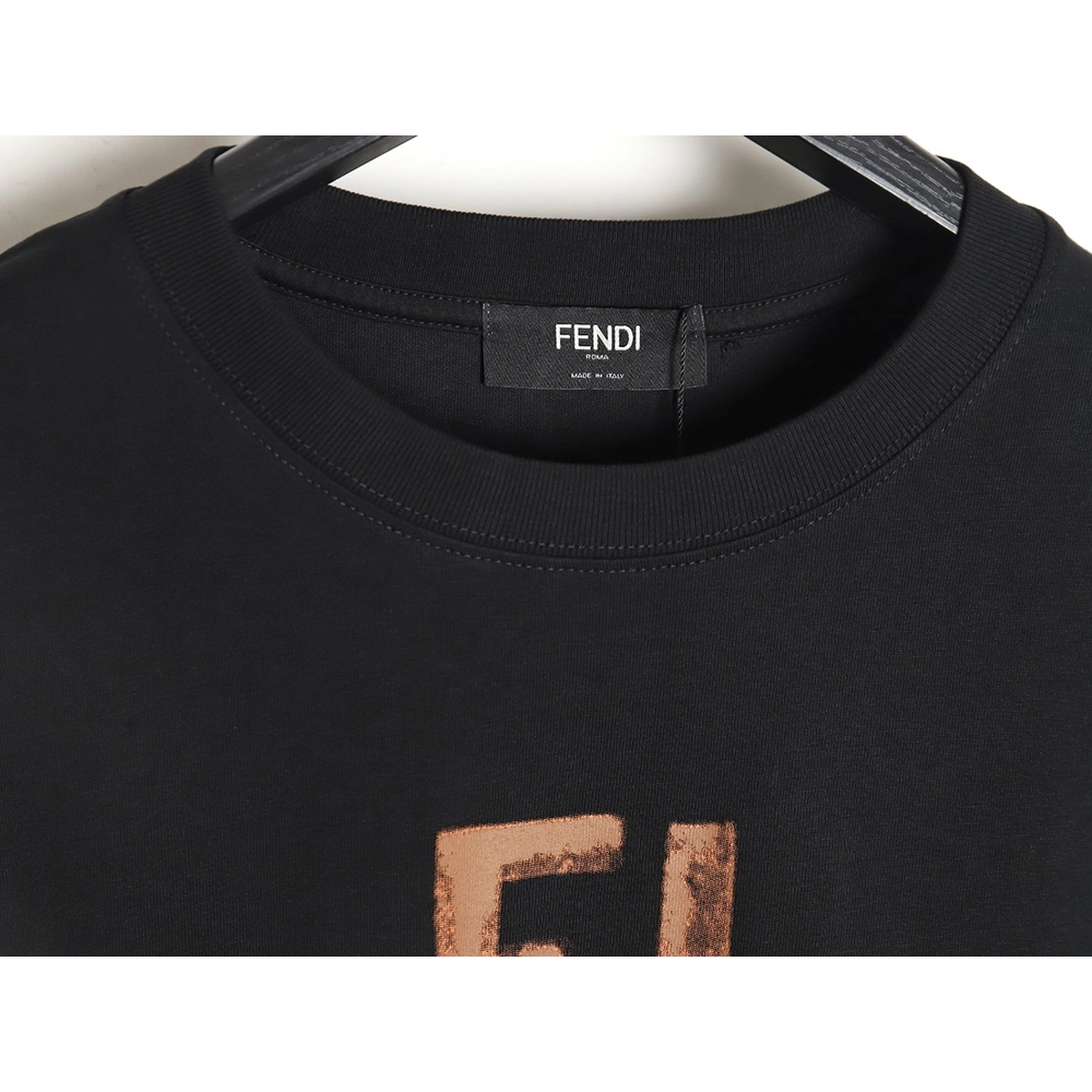 Fendi 24ss double F letter hand-painted gradient short-sleeved T-shirt_TSK1,All order with free shipping Fendi