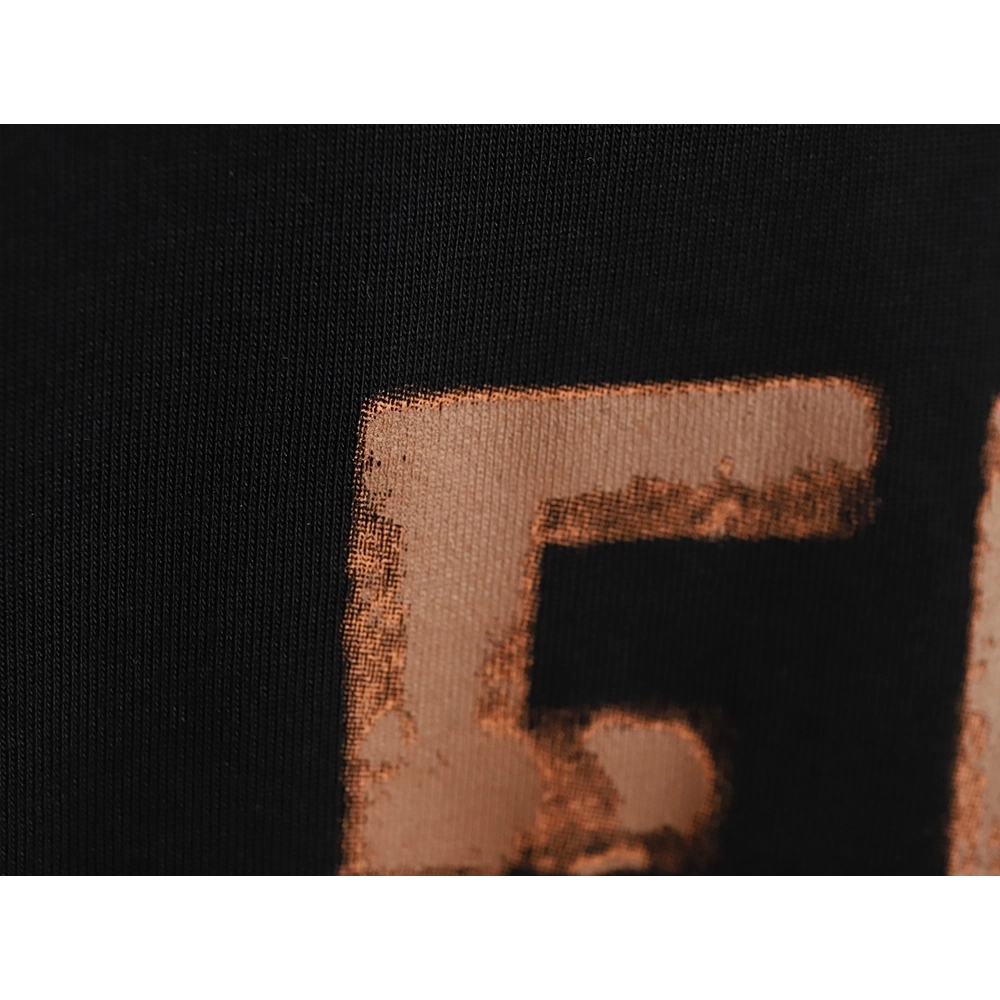 Fendi 24ss double F letter hand-painted gradient short-sleeved T-shirt_TSK1,All order with free shipping Fendi