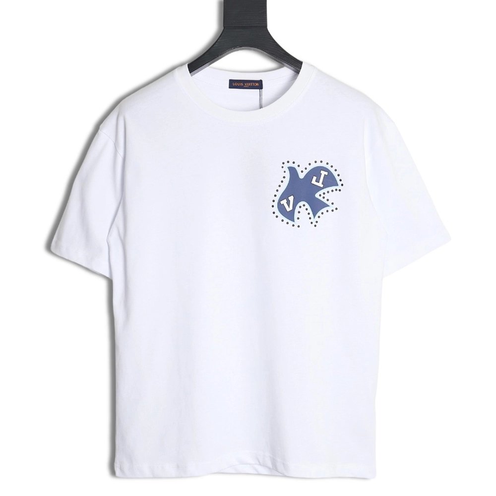 Reps Louis Vuitton LV 24SS Peace Dove Short Sleeve T-Shirt,All order with free shipping Reps Louis Vuitton