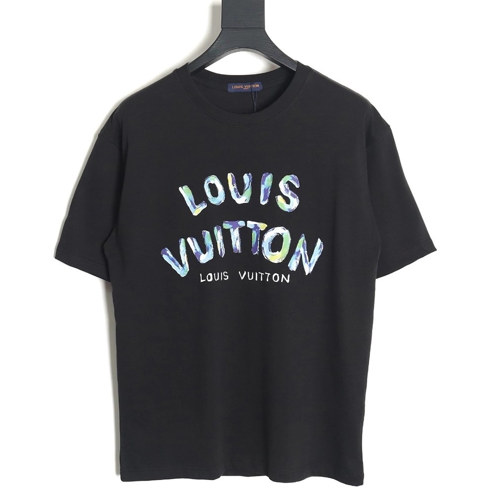 Reps Louis Vuitton LV 24SS camouflage lettering short-sleeved T-shirt_TSK1,All order with free shipping Reps Louis Vuitton