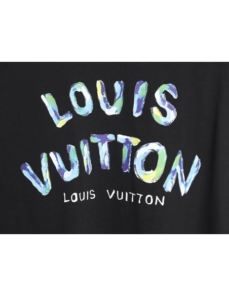 Reps Louis Vuitton LV 24SS camouflage lettering short-sleeved T-shirt_TSK1,All order with free shipping Reps Louis Vuitton