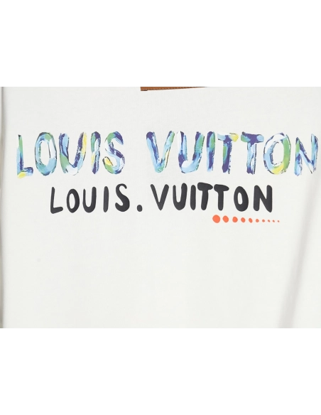 Reps Louis Vuitton LV 24SS camouflage lettering short-sleeved T-shirt,All order with free shipping Reps Louis Vuitton