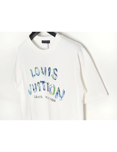 Reps Louis Vuitton LV 24SS camouflage lettering short-sleeved T-shirt,All order with free shipping Reps Louis Vuitton