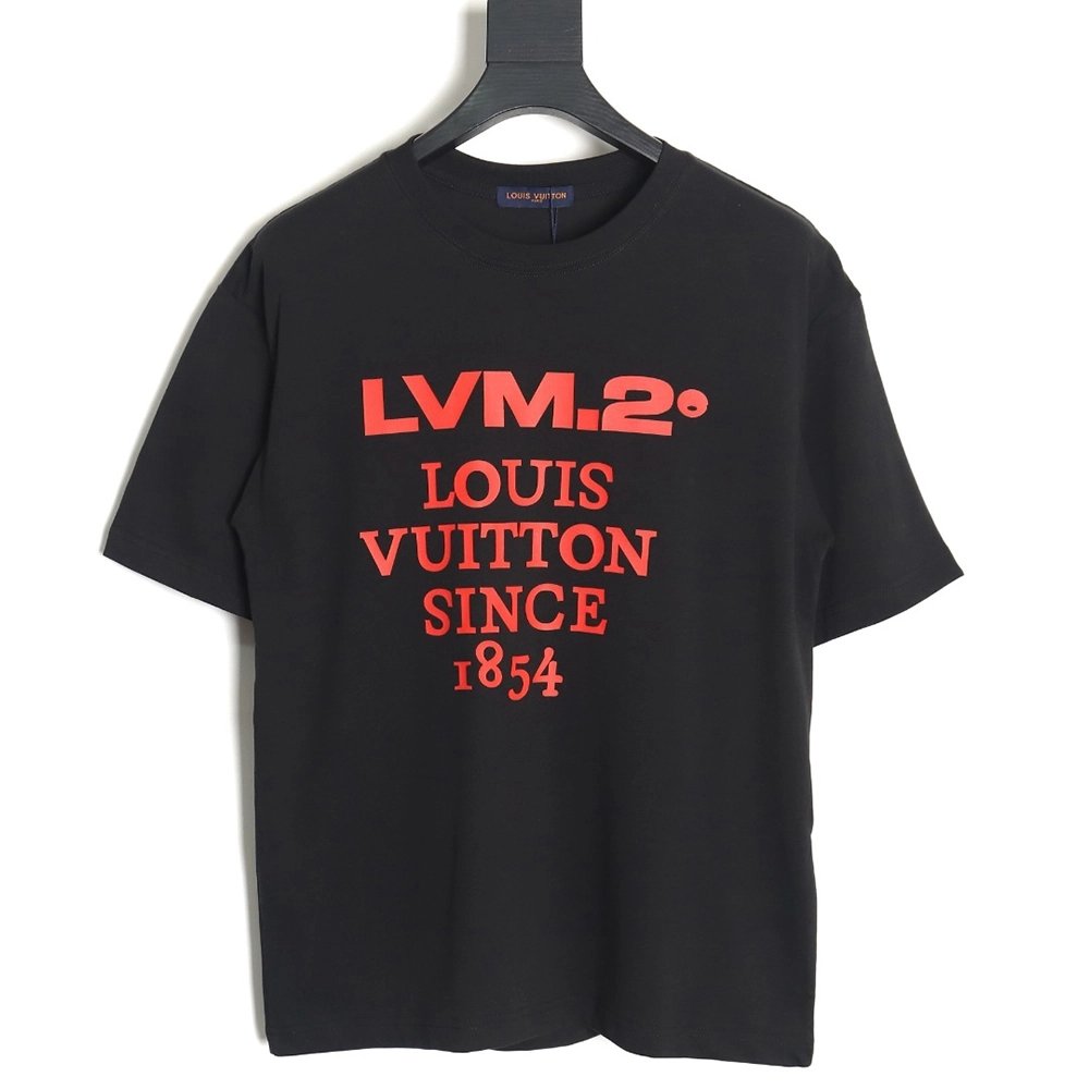 Reps Louis Vuitton LV 24SS red letter short-sleeved T-shirt_TSK1,All order with free shipping Reps Louis Vuitton