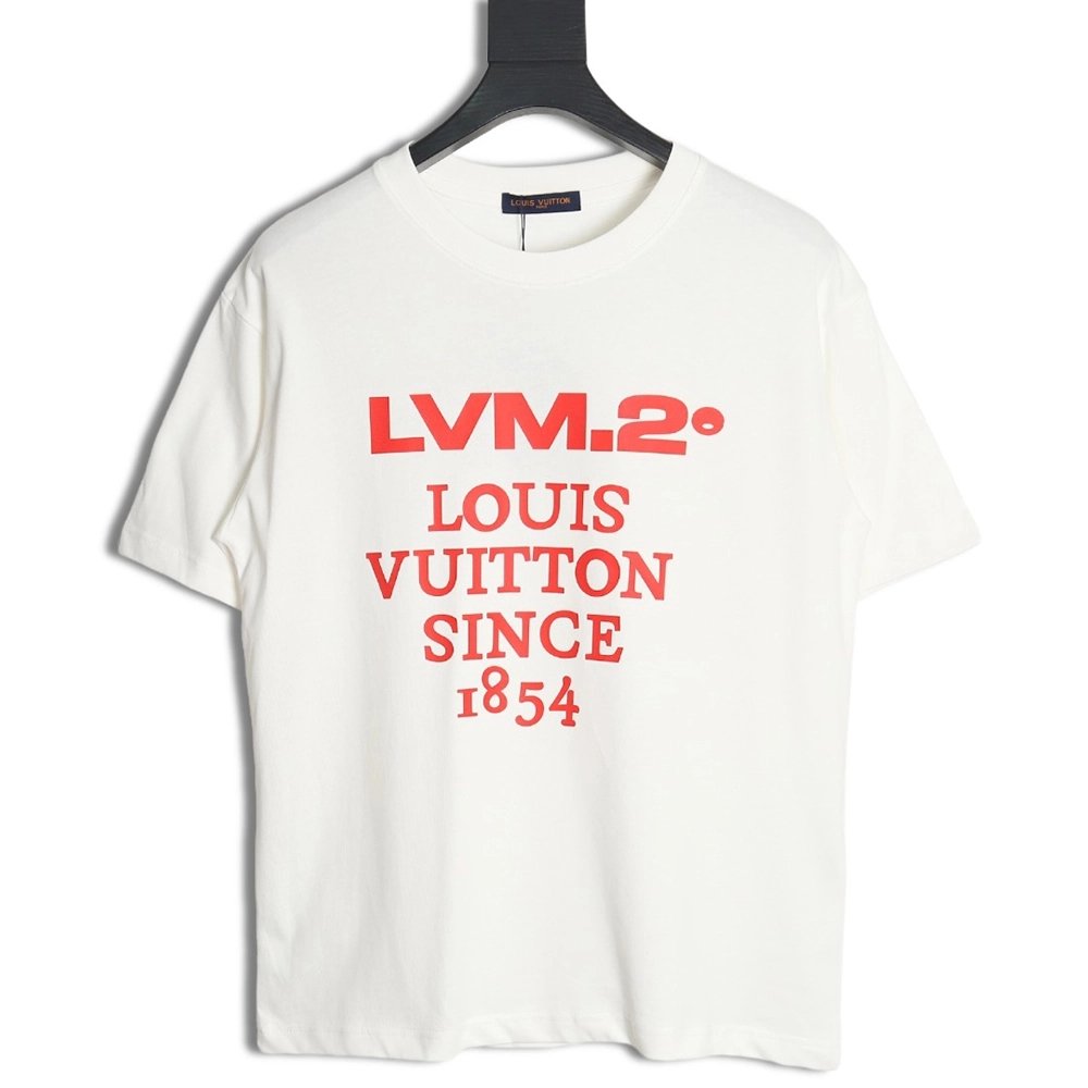 Reps Louis Vuitton LV 24SS red letter short-sleeved T-shirt,All order with free shipping Reps Louis Vuitton