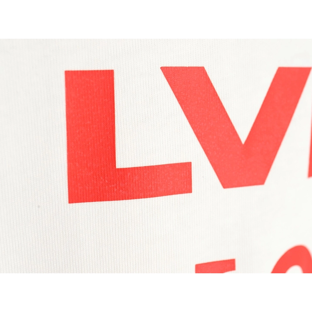 Reps Louis Vuitton LV 24SS red letter short-sleeved T-shirt,All order with free shipping Reps Louis Vuitton