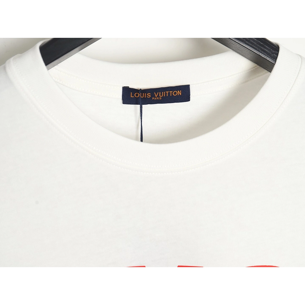 Reps Louis Vuitton LV 24SS red letter short-sleeved T-shirt,All order with free shipping Reps Louis Vuitton