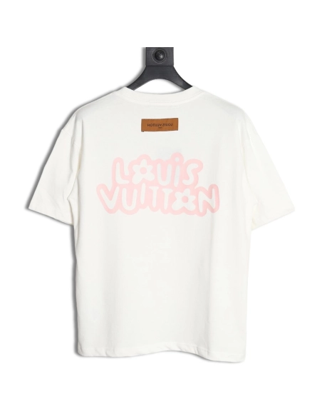 Reps Louis Vuitton LV 24SS floral lettering short-sleeved T-shirt,All order with free shipping Reps Louis Vuitton